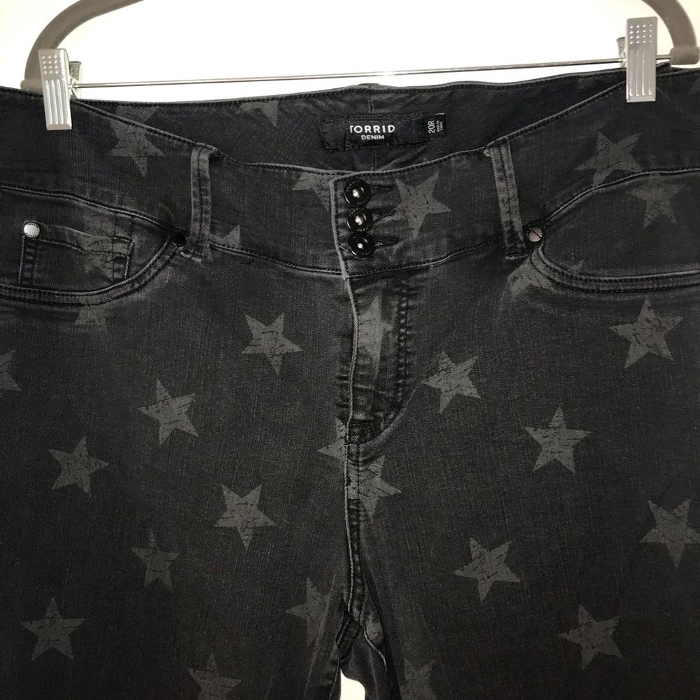 Torrid Black Jegging Star print Sz 20